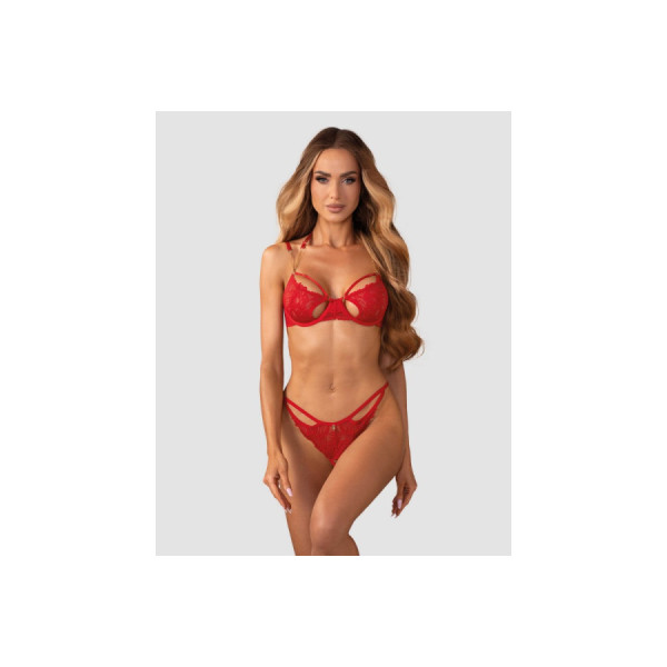 Matildea ensemble lingerie ouvert rouge